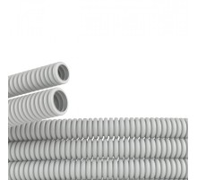 Труба ПВХ гибкая гофр. д.25мм, лёгкая без протяжки, 50м, цвет серый