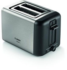 Тостер BOSCH/ мощность 970Вт, отделений- 2, бесступенчатый терморегулятор, подогревание булочек, лоток для крошек, автоцентрирование тостов, цвет нержавеющая сталь