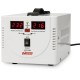 Стабилизатор POWERMAN AVS 500D, ступенчатый регулятор, цифровые индикаторы уровней напряжения, 500ВА, 140-260В, максимальный входной ток 5А, 2 евророзетки, IP-20, напольный, 200мм х 150мм х 140мм, 2,3 кг./ Stabilizer POWERMAN AVS 500D, step-type regulato