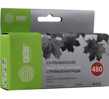 -/ Картридж струйный Cactus CS-PGI480XXLBK черный (24.4мл) для Canon Pixma TR7540/TR8540/TS6140/TS8140