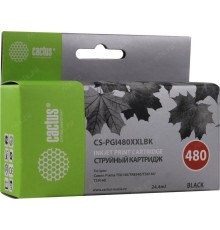 -/ Картридж струйный Cactus CS-PGI480XXLBK черный (24.4мл) для Canon Pixma TR7540/TR8540/TS6140/TS8140