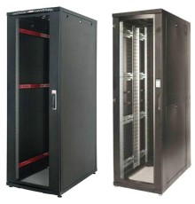 Шкаф серверный 48U 800*1200, перф.80%, черн./ Lande 48U W800mm D1200mm Free Standing 80% Perforated Front Door, 80% Perforated Split Rear Doors, 2х Split Side Panels, Toolless Removeable Top Panel, Castors and Leveling Feet ,4XPDU Holders , Baying Kit (1)