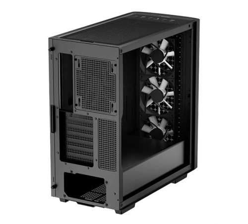 корпус Deepcool CK560 без БП, боковое окно (закаленное стекло), 3xARGB LED 120мм вентилятора спереди и 1x140мм вентилятор сзади, черный, ATX