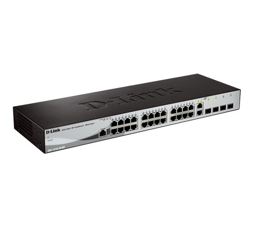 Коммутатор/ DES-1210-28/ME_RFB/B2 Refurbished unit, clean, fully tested, well-packed with power cable and 19' rack mounts. Managed L2 Switch 24x100Base-TX, 2x1000Base-X SFP, 2xCombo 1000Base-T/SFP, Surge 6KV, CLI, RJ-45 Console, H/W B2.