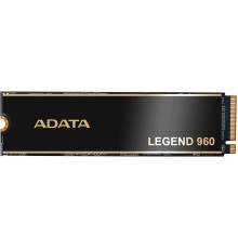 Твердотельный накопитель/ ADATA SSD LEGEND 960, 4000GB, M.2(22x80mm), NVMe 1.4, PCIe 4.0 x4, 3D NAND, R/W 7400/6800MB/s, IOPs 700 000/550 000, DRAM buffer 4000MB, TBW 3120, DWPD 0.43, with Heat Spreader (5 лет)