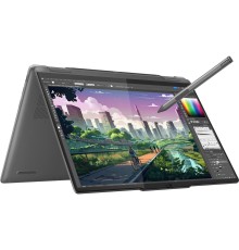 Ноутбук/ Lenovo Yoga 7 2-in-1 14AHP9 14"(1920x1200 IPS)/Touch/AMD Ryzen 7 8840HS(3.3Ghz)/16384Mb/1024PCISSDGb/noDVD/Int:AMD Radeon 780M/Cam/BT/WiFi/71WHr/war 1y/1.49kg/storm grey/Win11Home + 65W, Pen, RU kbd