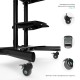 ONKRON мобильная стойка для двух ТВ 40"-65", макс 105.9кг, чёрная TS1881DV