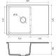 Кухонная мойка GRANFEST URBAN 668L dark gray 1-чаша+крыло 680*490мм, монтаж: врезной, материал: кварц, цвет: темно-серый