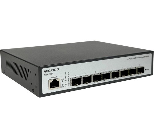 Коммутатор/ Управляемый L2 коммутатор, 8x10GBase-X SFP+, консольный порт RJ-45, комплект для установки в 19" стойку