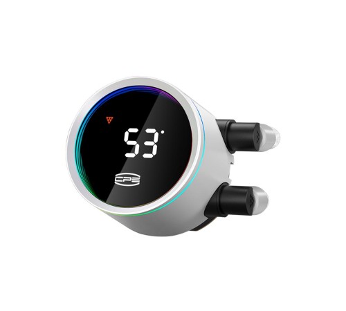 Система охлаждения/ Water Cooling System PCCooler DA360 Pro ARGB Digital WH (300W, 360mm, LED temp., White, ARGB/ Fans: 3x120mm, 75.8CFM, 33.7dBA, 2200RPM/ Pump height 57mm, 28dBA, 3000RPM, Rad thickness 27mm/ S: 1851, 1700, 1200, 20XX, 115X, AM5, AM4)