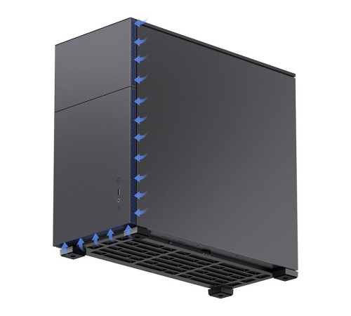 Корпус без блока питания/ Case JONSBO D41 STD, Midi-Tower, TG, no fan, 1xUSB-A 3.2 + 1xUSB-C 3.2, ATX, mATX Black