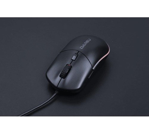 Мышь проводная Dareu LM121 Black (черный), DPI 800/1600/2400/6400, тихий щелчок, подсветка RGB, размер 116x35x60мм, 1,8м Мышь проводная Dareu LM121 Black (черный), DPI 800/1600/2400/6400, тихий щелчок, подсветка RGB, размер 116x35x60мм, 1,8м