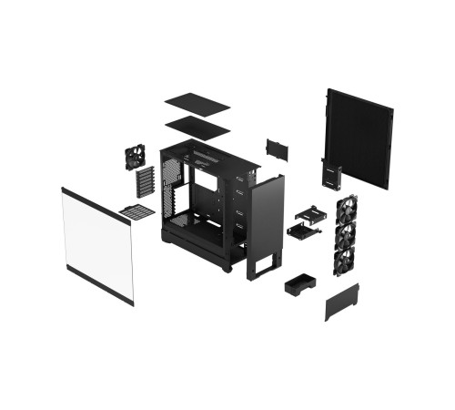 Корпус ПК без блока питания/ Case Fractal Design Pop XL Silent, Full-Tower, 4x120mm, 2xUSB-A 3.2 E-ATX, ATX, mATX, mITX Black