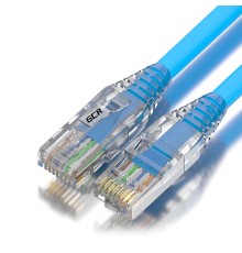 GCR Патч-корд 0.3m LSZH UTP кат.5e, синий, коннектор ABS, 24 AWG, ethernet high speed 1 Гбит/с, RJ45, T568B, GCR-52943