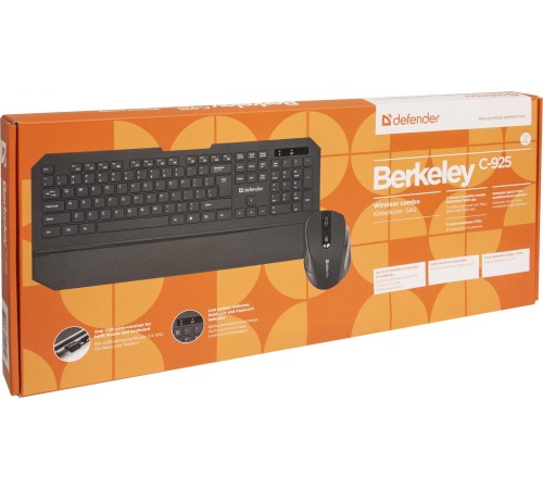 Defender Беспроводной набор Berkeley C-925 RU,черный,мультимедийный USB
