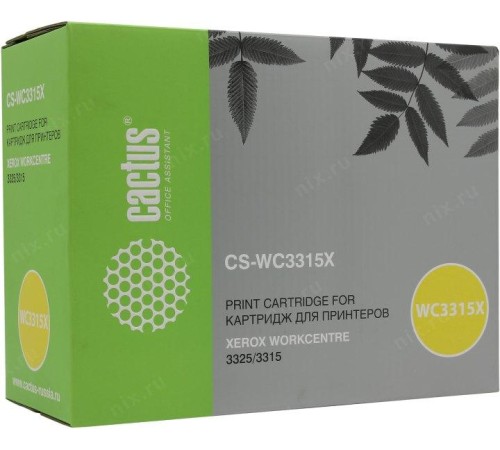 -/ Картридж лазерный Cactus CS-WC3315X 106R02310 черный (5000стр.) для Xerox WorkCentre 3315/3325