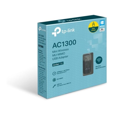USB-адаптер TP-Link ARCHER T3U, AC1300 Mini Dual Band Wi-Fi USB Adapter