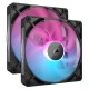 Кулер для корпуса/ Case Cooler Corsair iCUE LINK RX140 RGB (140x140x25mm, 4-pin PWM, RGB, 94.7CFM, 36dBA, 1700RPM, Black, 2pcs)