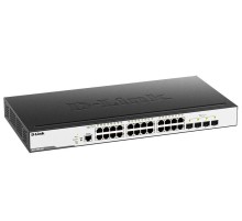 Коммутатор D-Link PROJ Управляемый L2 коммутатор, 24x1000Base-T, 4x10GBase-X SFP+, защита от статического электричества до 6 кВ, CLI, консольный порт RJ-45, RPS, поддержка Dying Gasp