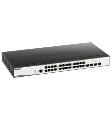 Коммутатор D-Link PROJ Управляемый L2 коммутатор, 24x1000Base-T, 4x10GBase-X SFP+, защита от статического электричества до 6 кВ, CLI, консольный порт RJ-45, RPS, поддержка Dying Gasp