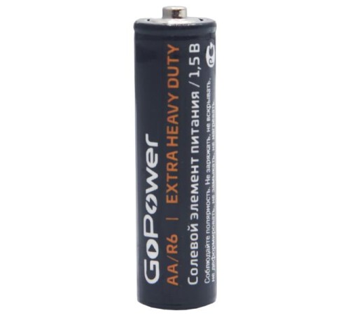 Батарейка AA/ Батарейка GoPower R6 AA Shrink 4 Heavy Duty 1.5V (4/60/1200) (60 шт.)