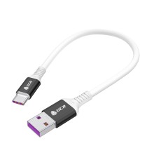 GCR Кабель 0.5m, TypeC POWER DELIVERY 60 W, 5A max, быстрая зарядка, белый TPE, AL case черный, белый ПВХ, 28/22 AWG, GCR-53655