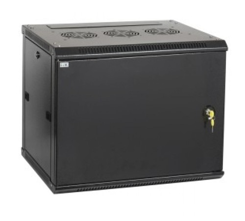 19" настенный шкаф 9U 600х450, металл. передняя дверь, черный (плоск. упак)