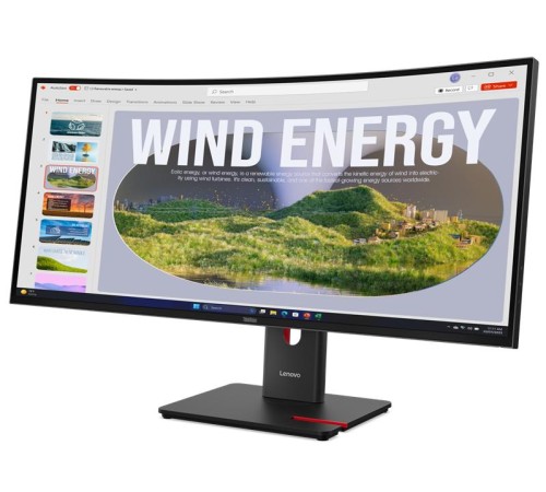 Монитор Lenovo ThinkVision T34WD-40 34" 21:9 WQHD (3440x1440) VA, AG, Curved, 4ms, 300N, 1xHDMI 2.1, 1xDP 1.4 (HBR2), 1xUSB-C (DP 1.4 Alt Mode HBR2), 1xRJ45, 3xUSB-A 3.2 Gen 1, LTPS, 1Y ( analog T34w-30 )