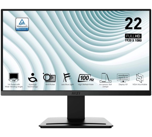 Монитор LCD PRO MP223 21.5'' 16:9 1920х1080(FHD) VA, nonGLARE, 100 Hz, 250 cd/m2, H178°/V178°, 3000:1, 100M:1, 16.7M, 1ms, VGA, HDMI, Tilt, 1Y, Black (Вскрытая упаковка) Монитор LCD PRO MP223 21.5'' 16:9 1920х1080(FHD) VA, nonGLARE, 100 Hz, 250 cd/m2, H178°/V178°, 3000:1, 100M:1, 16.7M, 1ms, VGA, HDMI, Tilt, 1Y, Black (Вскрытая упаковка)