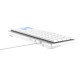 Клавиатура беспроводная Dareu EK868 White-Blue (белый/голубой), подключение: проводное+Bluetooth, свитчи: ультратонкие Kailh-Dareu Red (linear)