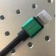 Greenconnect Кабель 0.75m HDMI версия 2.0, HDR 4:2:2, Ultra HD, 4K 60 fps 60Hz/5K*30Hz, 3D, AUDIO, 18.0 Гбит/с, 28/28 AWG, OD7.3mm, тройной экран, черный, AL корпус зеленый