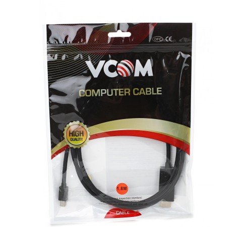 Кабель-переходник/ Кабель-переходник Mini DisplayPort M => HDMI M 1.8m VCOM (CG695-B) Кабель-переходник/ Кабель-переходник Mini DisplayPort M => HDMI M 1.8m VCOM (CG695-B)