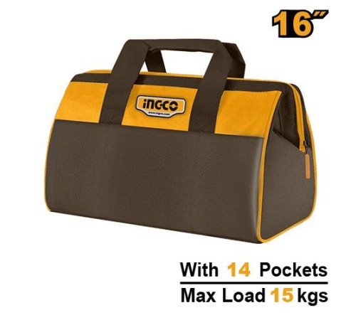 Сумка для инструмента Ingco HTBG281628 Размер: 16",Макс. нагр: 15Кг, 6 + 8 карманов Сумка для инструмента Ingco HTBG281628 Размер: 16",Макс. нагр: 15Кг, 6 + 8 карманов