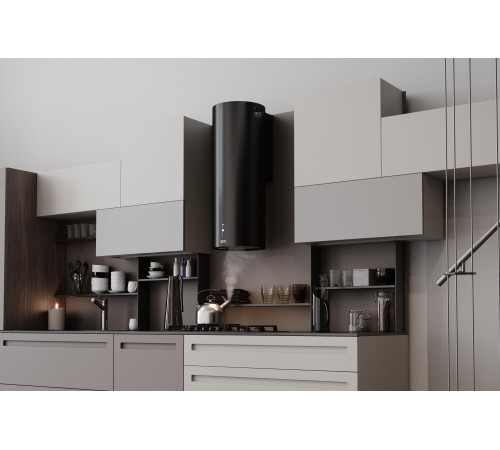 Вытяжка Franke/ Best, Цилиндрическая настенная вытяжка AXIS 35 BK, 35 см, 750 м3/ч, электронное управление, LED освещение, 66 дБ, Угольный фильтр Ф-10 (опция), цвет черный