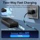 Power Bank Vention 20000mAh(Micro-USB/C/A/A) со встроенными кабелями 22.5W Чёрный с LED Дисплеем, шт.