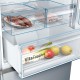 Холодильник BOSCH Serie 4, Full NoFrost, Габариты 203x70x67, Общий пол. объем: 435 (х:330, м:105), Серебристый, Цифровой LED дисплей (черный), Утопленные ручки во всю высоту, Multi Airflow, Нулевые зоны VitaFresh с регулировкой температуры, Зона свежест