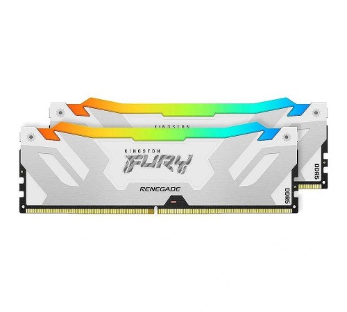 Память оперативная/ Kingston 32GB 6400MT/s DDR5 CL32 DIMM (Kit of 2) FURY Renegade RGB White XMP Память оперативная/ Kingston 32GB 6400MT/s DDR5 CL32 DIMM (Kit of 2) FURY Renegade RGB White XMP