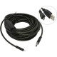 Greenconnect Кабель активный USB 2.0 10.0m Premium GCR-UA2MCB11-BD2S-10.0m, AM / microB 5pin, 28/24 AWG экран, армированный, морозостойкий, с усилителем и разъёмом для доп.питания, черно-прозрачный