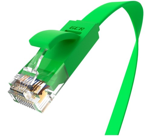 GCR Патч-корд PROF плоский прямой 7.5m, UTP медь кат.6, зеленый, 30 AWG, GCR-LNC625-7.5m, ethernet high speed 10 Гбит/с, RJ45, T568B GCR Патч-корд PROF плоский прямой 7.5m, UTP медь кат.6, зеленый, 30 AWG, GCR-LNC625-7.5m, ethernet high speed 10 Гбит/с, RJ45, T568B