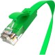 GCR Патч-корд PROF плоский прямой 7.5m, UTP медь кат.6, зеленый, 30 AWG, GCR-LNC625-7.5m, ethernet high speed 10 Гбит/с, RJ45, T568B