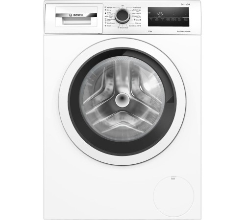 Стиральная машина BOSCH 84.8x59.8x60, фронтальная загрузка, 8 кг, 1200 об/мин, белый,EcoSilenceDrive, панель управления приборов на английском языке Стиральная машина BOSCH 84.8x59.8x60, фронтальная загрузка, 8 кг, 1200 об/мин, белый,EcoSilenceDrive, панель управления приборов на английском языке