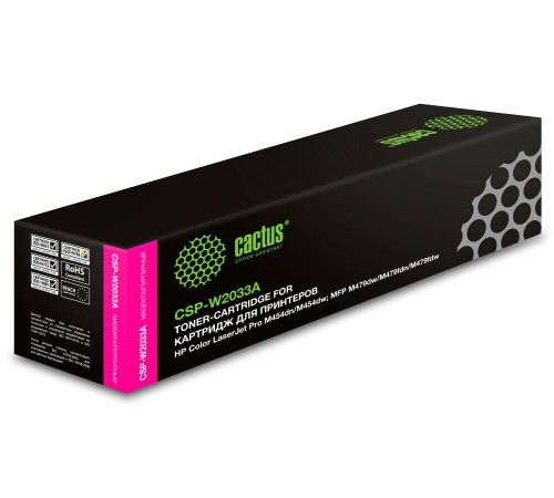 -/ Картридж лазерный Cactus CSP-W2033A 415A пурпурный (2100стр.) для HP LJ M454/MFP M479