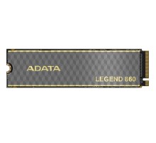 Твердотельный накопитель/ ADATA SSD LEGEND 860, 2000GB, M.2(22x80mm), NVMe 1.4, PCIe Gen 4x4, 3D NAND, R/W 6000/5000MB/s, IOPs н.д./н.д., TBW 640, DWPD 0.2 (5 лет)