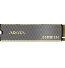 Твердотельный накопитель/ ADATA SSD LEGEND 860, 2000GB, M.2(22x80mm), NVMe 1.4, PCIe Gen 4x4, 3D NAND, R/W 6000/5000MB/s, IOPs н.д./н.д., TBW 640, DWPD 0.2 (5 лет)