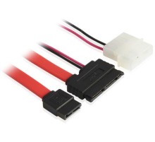 Комплект 0.5 m SATA-кабелей micro Greenconnect GC- ST307 micro SATA 16pin AM / SATAII до 3Gbps 7pin AF / Molex 4pin AM, пакет