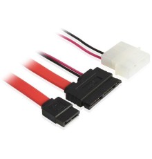 Комплект 0.5 m SATA-кабелей micro Greenconnect GC- ST307 micro SATA 16pin AM / SATAII до 3Gbps 7pin AF / Molex 4pin AM, пакет