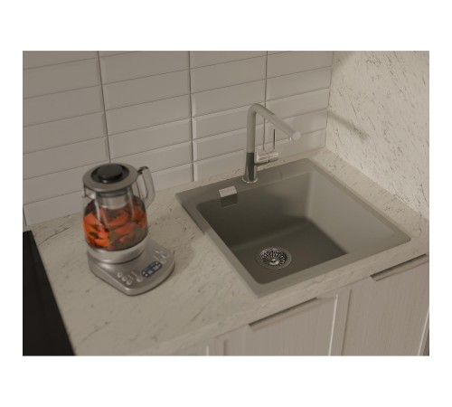 Кухонная мойка RIVELATO RIVELATO Мойка RAUM 50 1-чаша 500*510мм, монтаж: врезной, материал: кварц, цвет: топаз Кухонная мойка RIVELATO RIVELATO Мойка RAUM 50 1-чаша 500*510мм, монтаж: врезной, материал: кварц, цвет: топаз