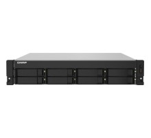 Сетевое хранилище без дисков/ SMB QNAP TS-832PXU-4G 8-Bay AL324 quad-core 1.7 GHz 2U rackmount NAS, 4GB DDR4 UDIMM RAM (max 1x16GB), SATA 6Gb/s, 2x 10GbE SFP+ LAN, 2x2.5 GbE LAN, 1x PCIe Gen2 x2 slot. W/o RAIL-B02