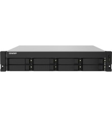 Сетевое хранилище без дисков/ SMB QNAP TS-832PXU-4G 8-Bay AL324 quad-core 1.7 GHz 2U rackmount NAS, 4GB DDR4 UDIMM RAM (max 1x16GB), SATA 6Gb/s, 2x 10GbE SFP+ LAN, 2x2.5 GbE LAN, 1x PCIe Gen2 x2 slot. W/o RAIL-B02