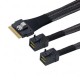 Кабель/ SAS SFF-8654 8i to 2xHDminiSAS SFF-8643 Cable,0.8m(SAS 4.0)